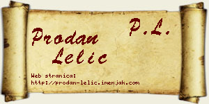 Prodan Lelić vizit kartica